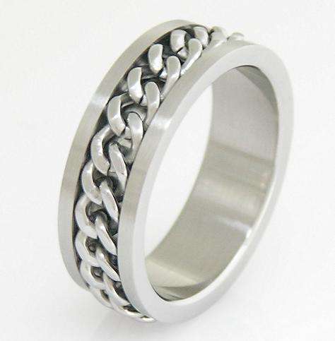 Stainless Steel Chain Rings - size 19